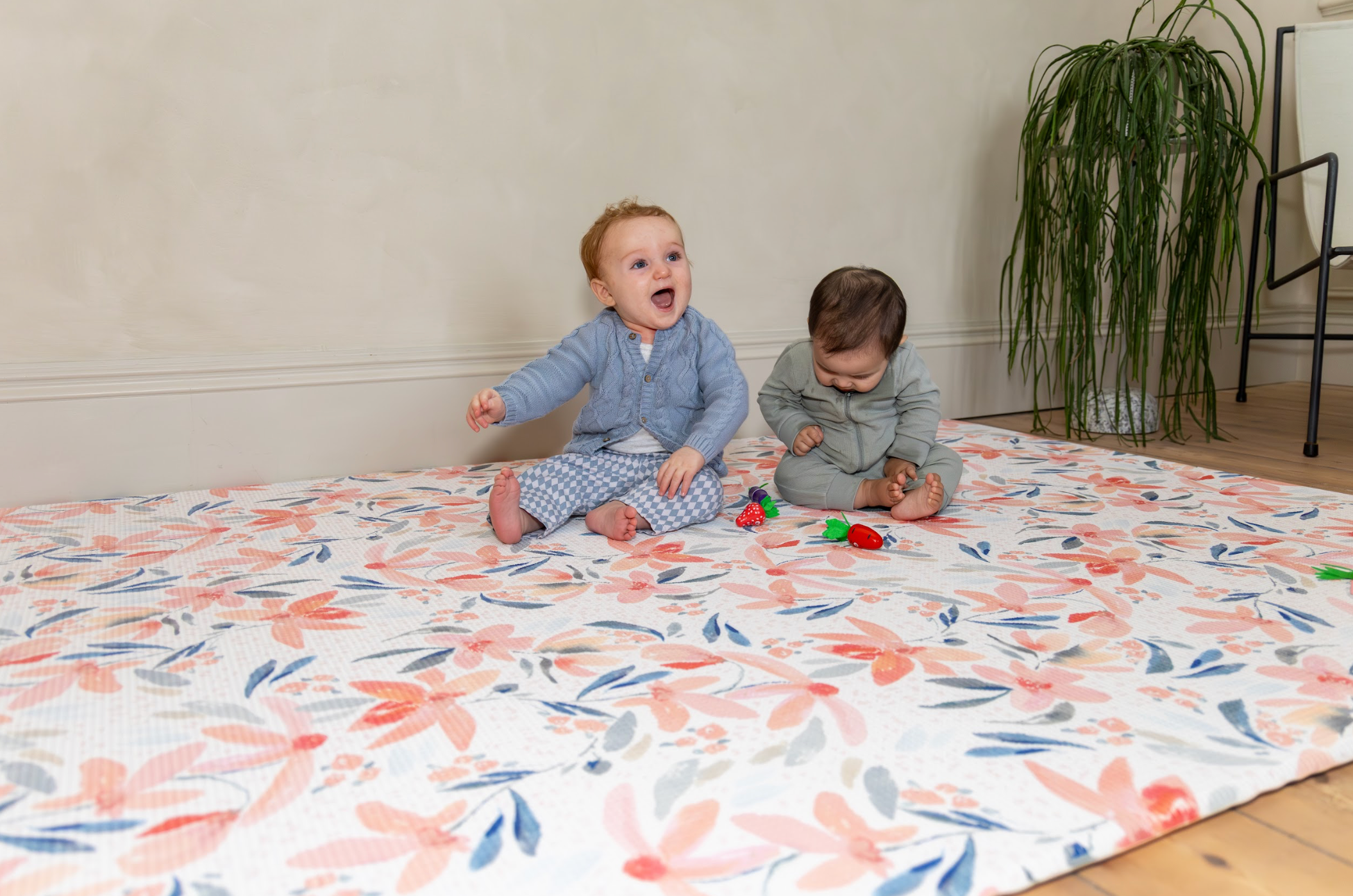 Soft neutral Antheia baby playmat β wipe-clean eco-friendly foam mat designed for stylish homes