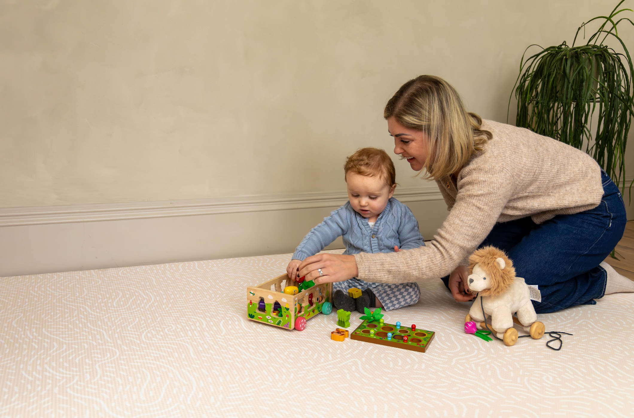 Apricot Blush reversible baby playmat β eco-friendly foam mat offering comfort and subtle colour for contemporary interiors