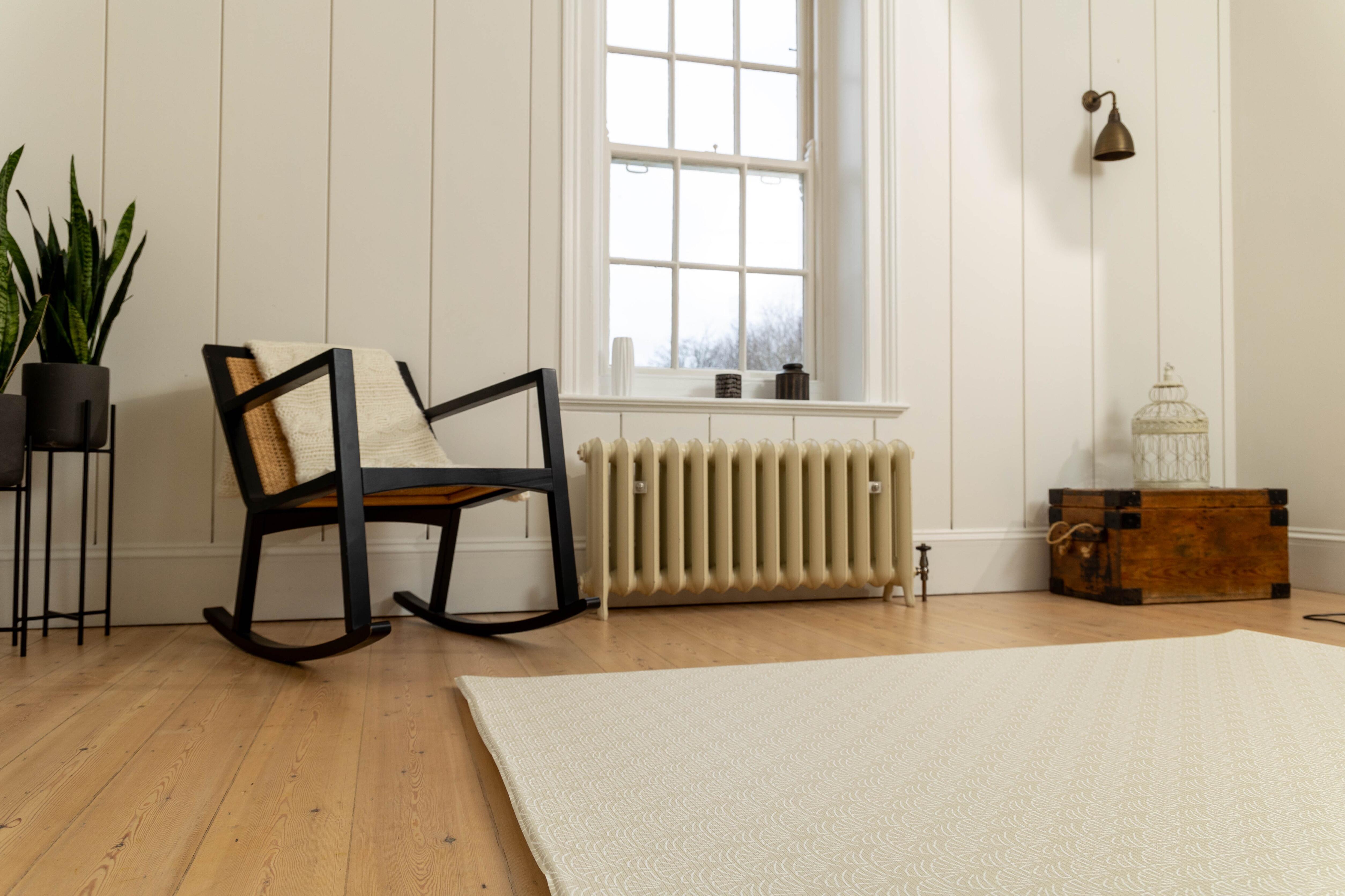 Sage Neptune design laid out in a contemporary nursery setting