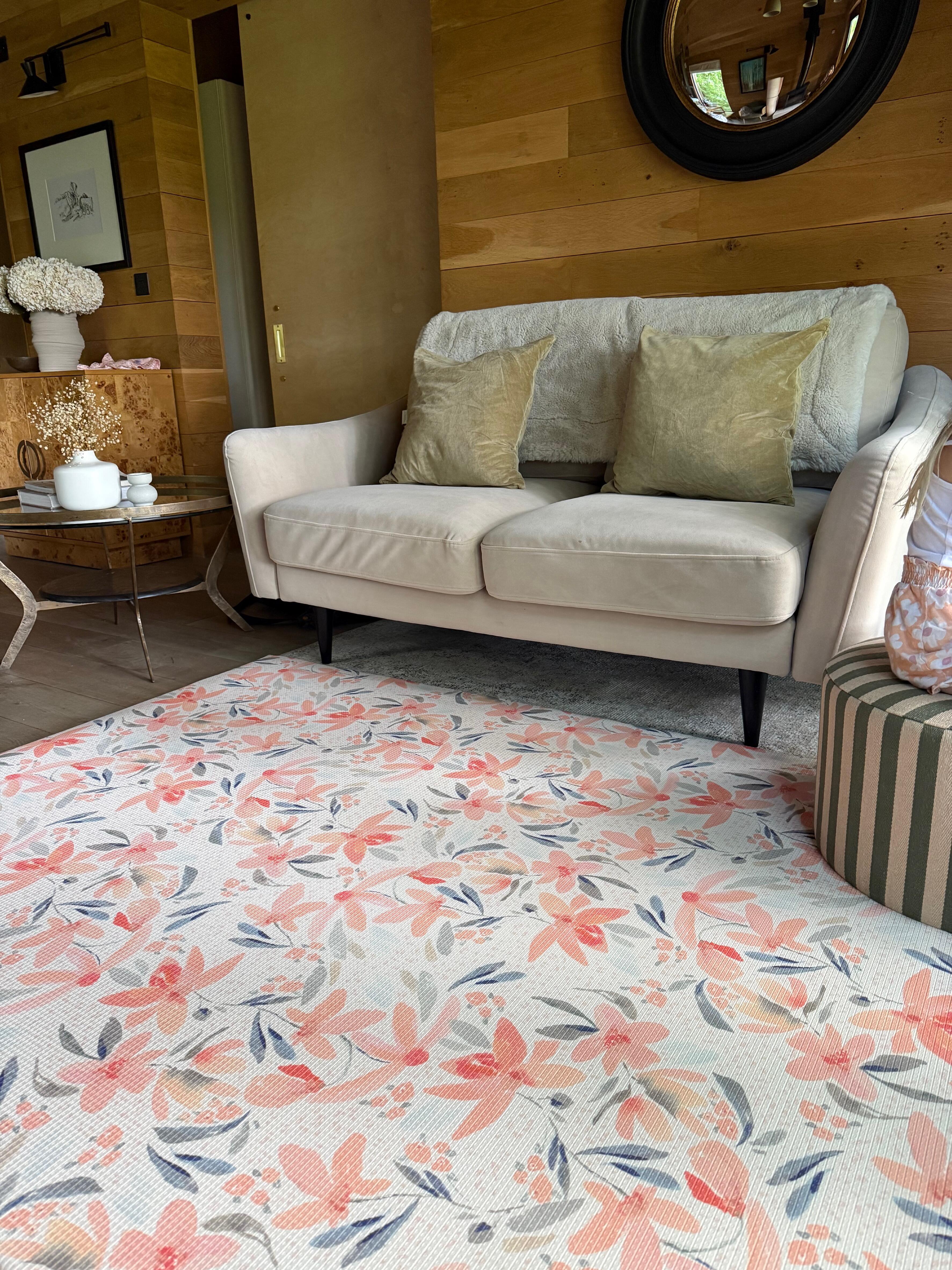 Neutral reversible Antheia baby playmat β elegant, easy-clean non-toxic design for calm and minimal nurseries