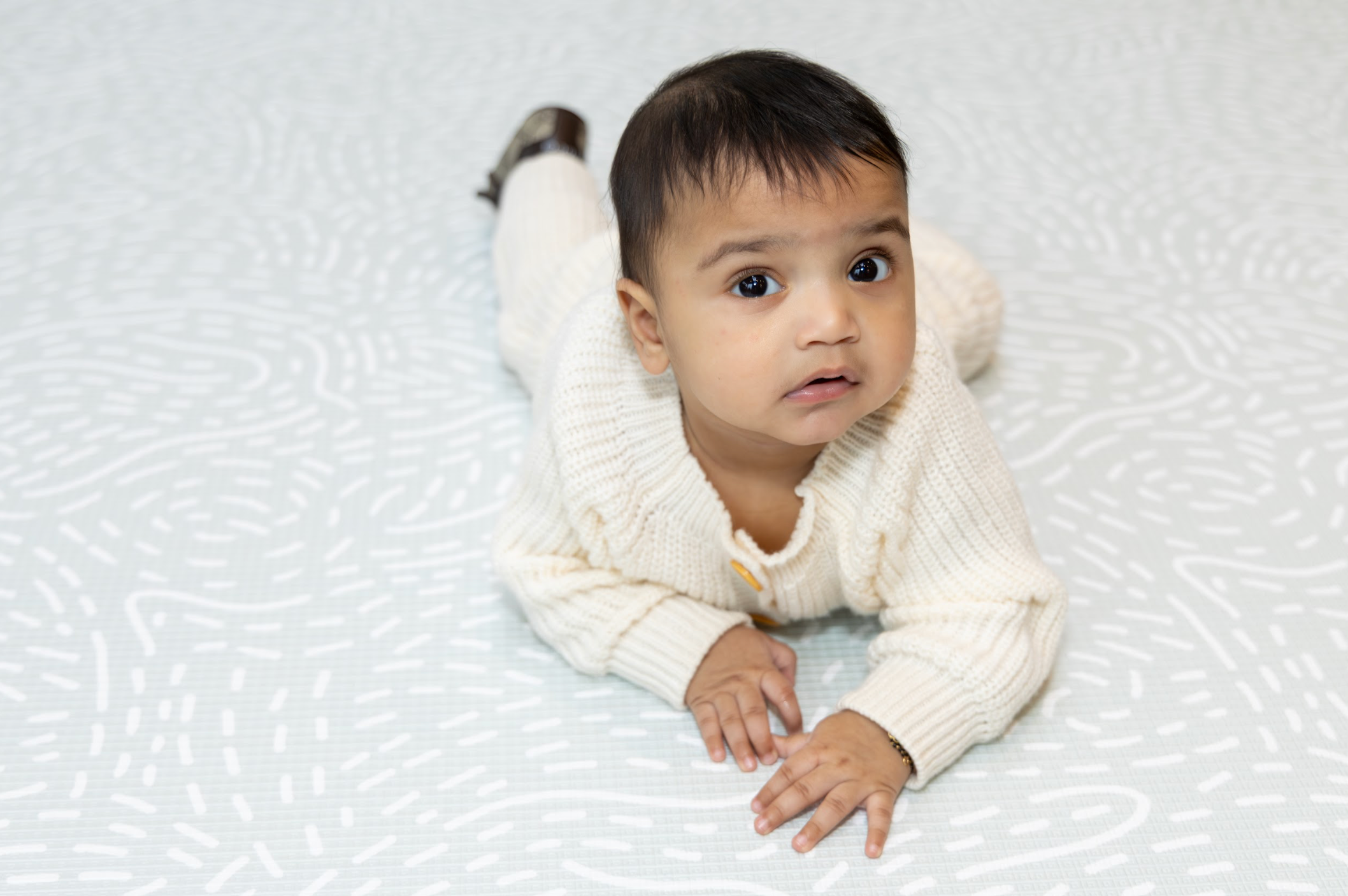 Baby Playmat from Little Fae - Baby Having Tummy Time