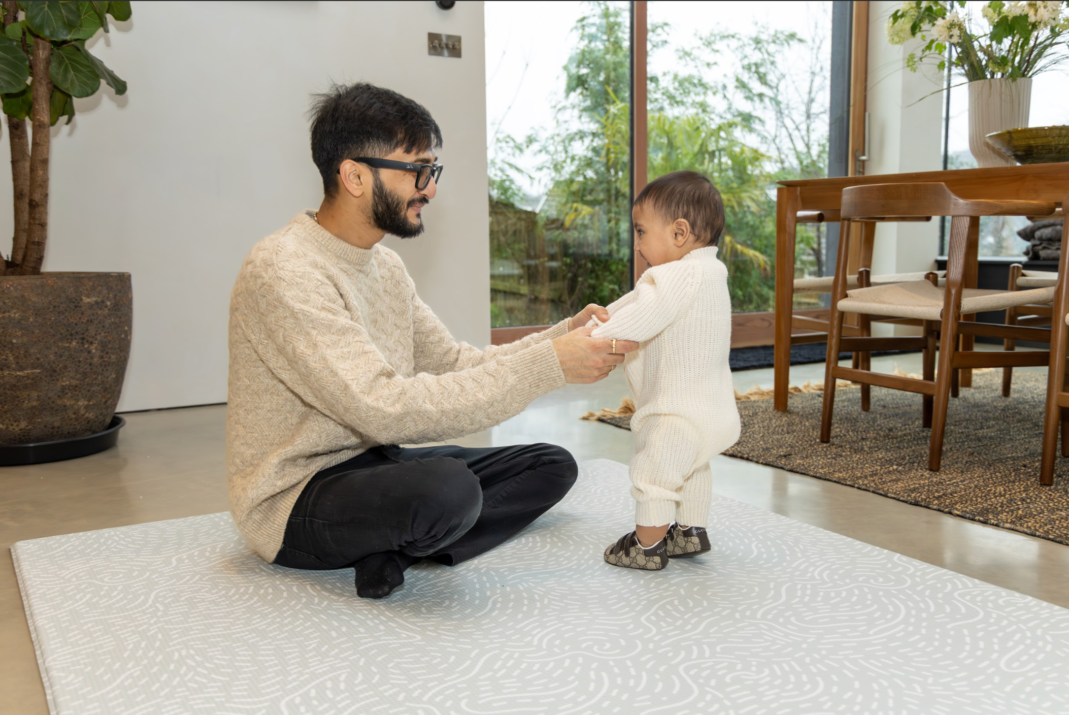 Adventurer Playmat in Soft Sage Playmat Son and Father