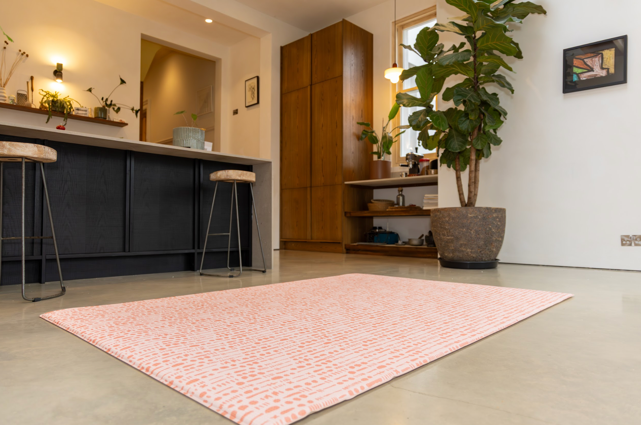 Large Saga Playmat β Coral reversible non-toxic baby playmat by Little Fae