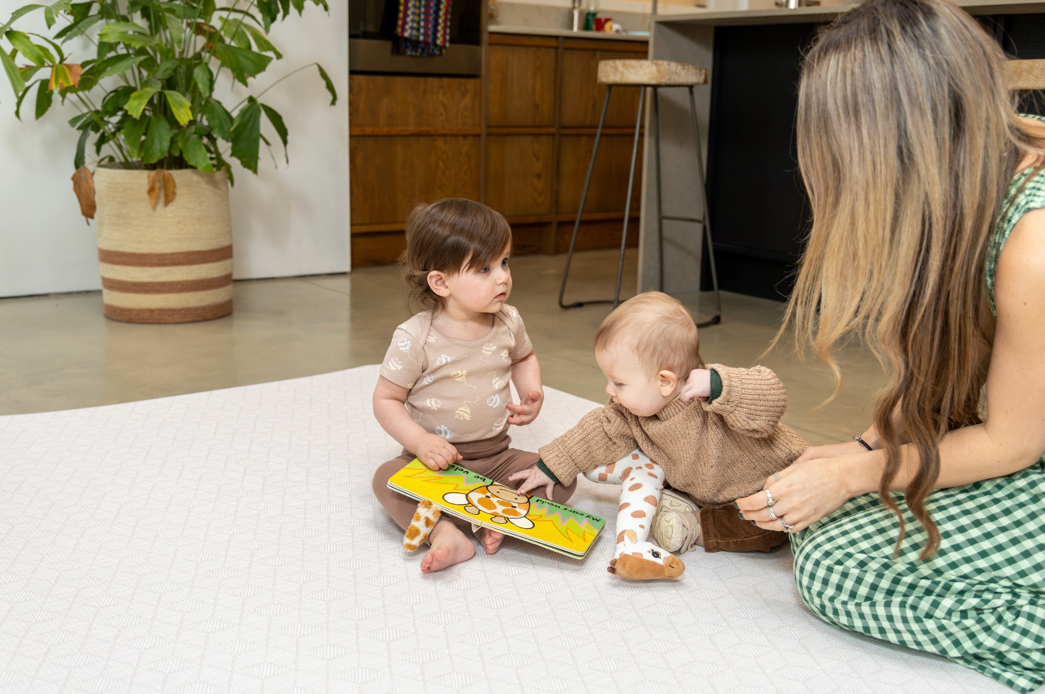 Playing on baby Playmat