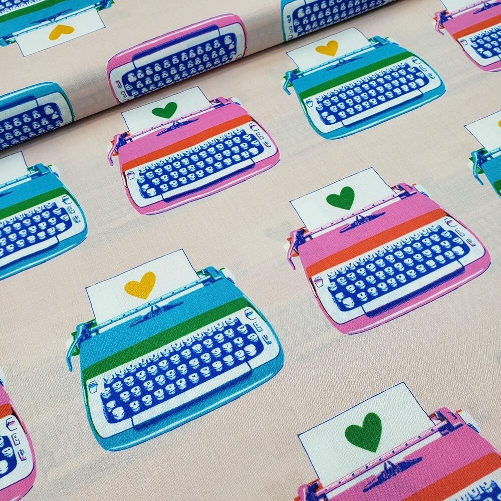 Ruby Star Society typewriters fabric, best day ever