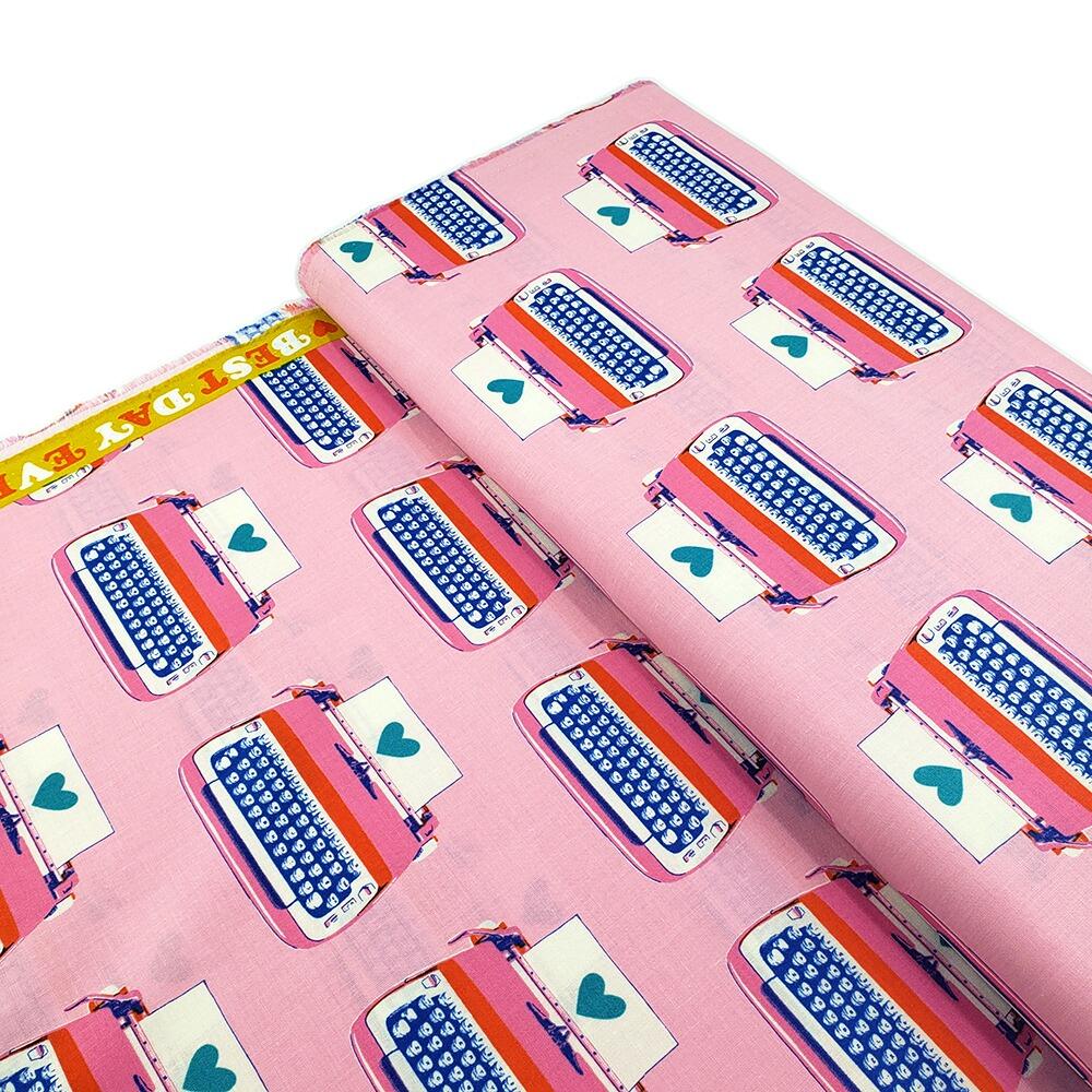 Ruby Star Society typewriters fabric, best day ever