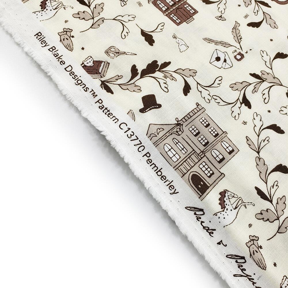 Riley Blake Jane Austen Pemberley fabric,Pemberley design quilting cotton,Jane Austen themed fabric,classic literature fabric Riley Blake,Regency era quilting fabric,premium cotton fabric Pemberley prints,Jane Austen fan fabric,quilting fabric for literary projects