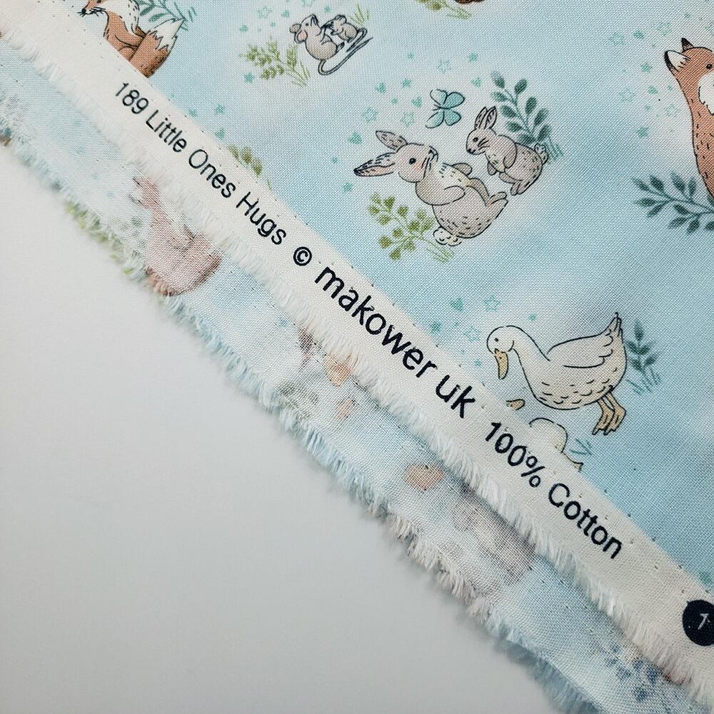 Makower, woodland wonder, forest animal fabric, foxes, wildlife, rabbits, mice, 100% cotton fabric