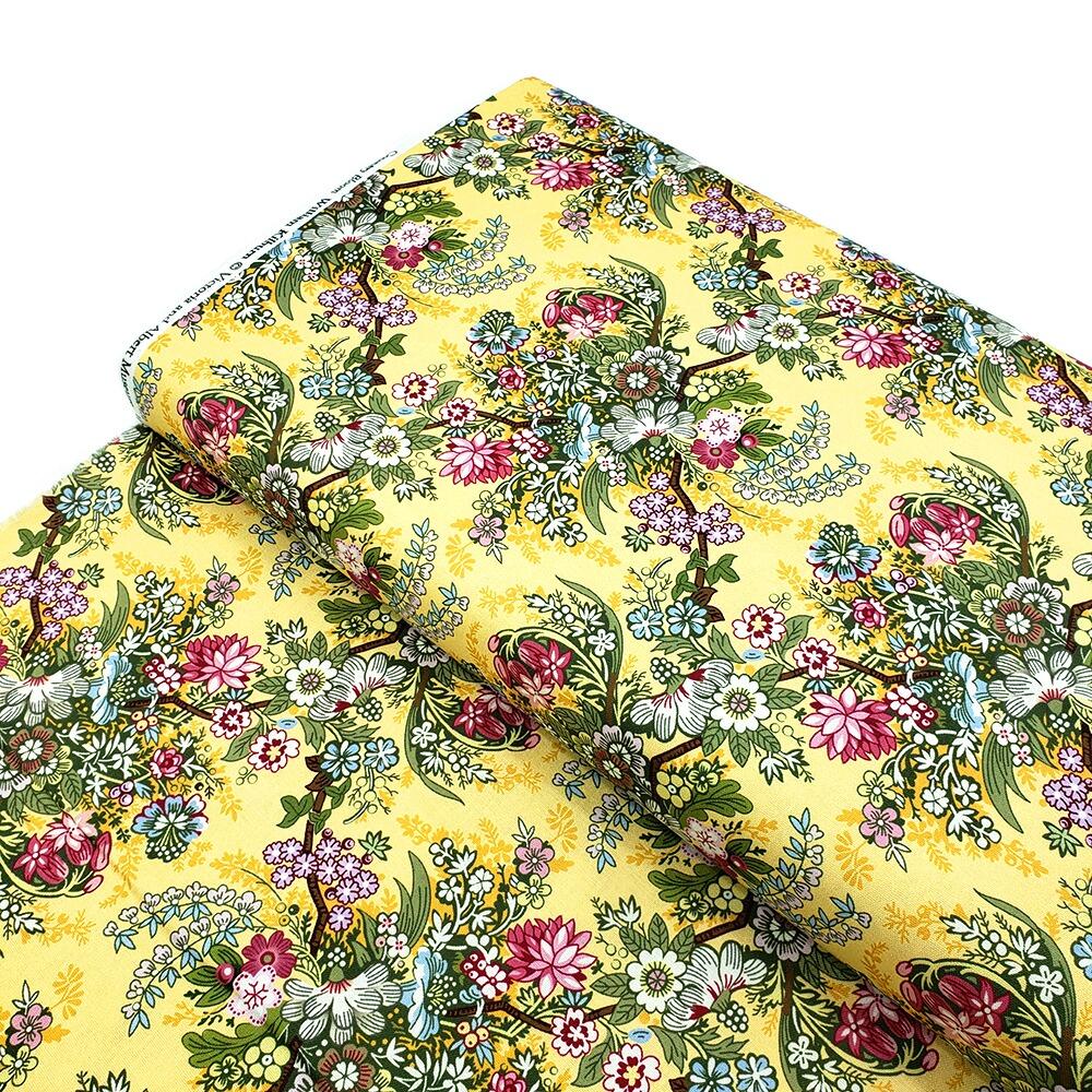 Pressed for time fabric, V&A museum fabric, craft cotton company, V&A fabric, vintage floral fabrics