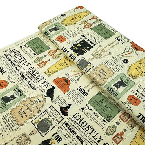 vintage halloween, spooky junk journal fabric, home sweet haunt, Stacy Iest Hsu