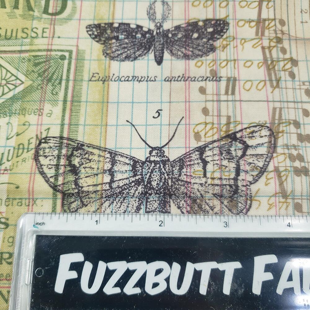 Tim Holtz, melange, butterflies, fat quarter, palette, junk journal fabric, slow stitch, vintage style, eclectic elements, monochrome, abandoned, PWTH001