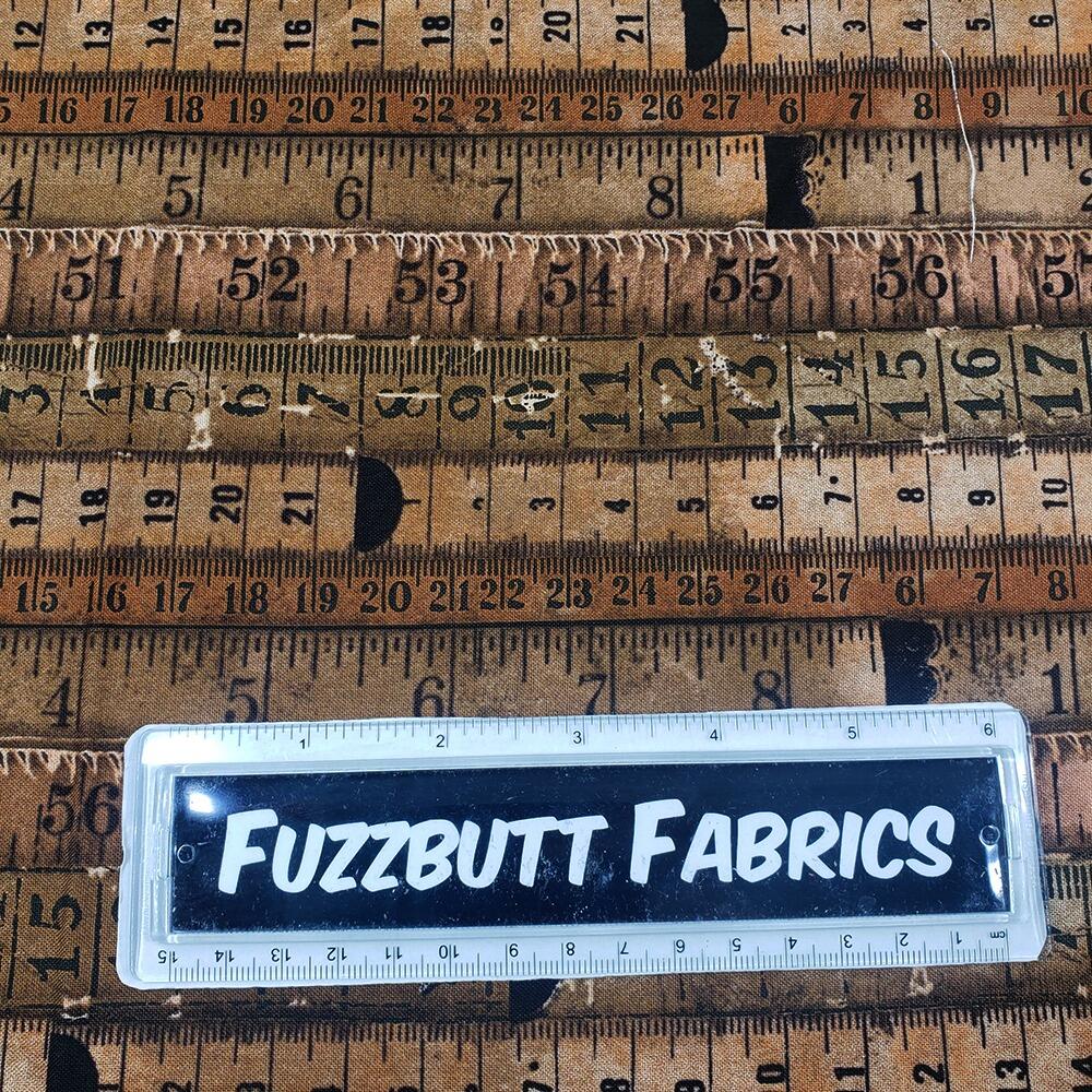 vintage tape measures, dapper, Tim Holtz fat quarter, palette, junk journal fabric, slow stitch, vintage style, eclectic elements, monochrome, abandoned, PWTH060