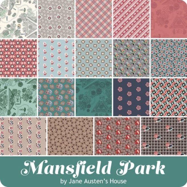 Riley Blake Jane Austen charm pack, 5 inch stacker, mansfield park fabric, jane austen quilt