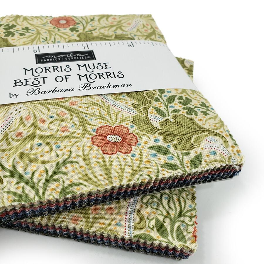 Morris Muse charm pack 100% cotton florals, cottagecore, William Morris