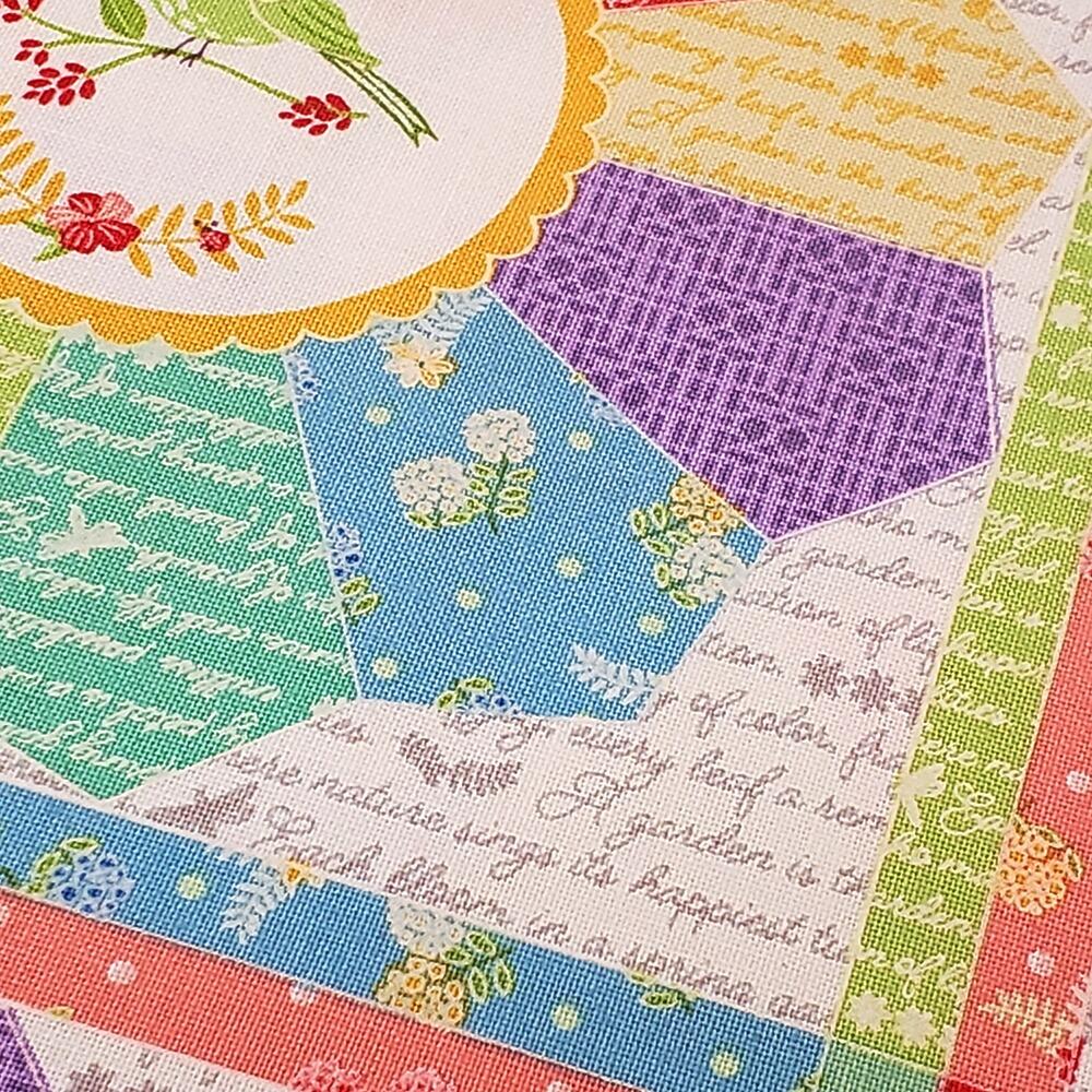 fake patchwork print, cheater print, riley blake, cherry guidry, summer's in town, easy patchwork fabric, florals