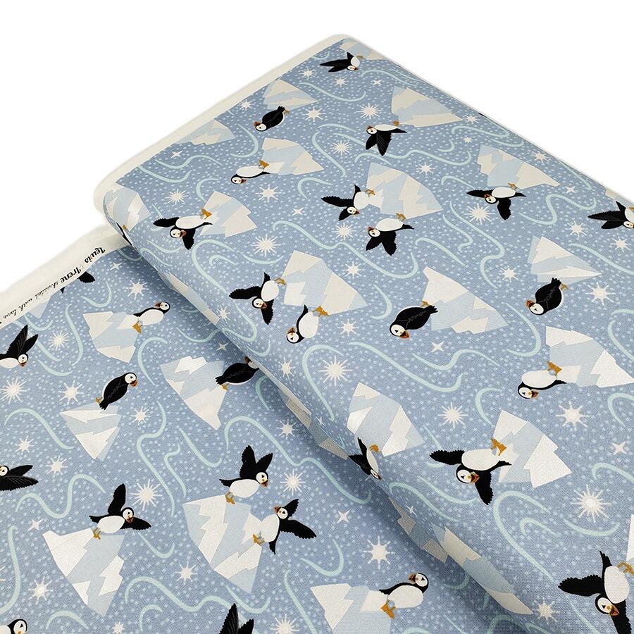 lewis irene, puffins, northern lights, sky dances, polar bears, seals, cotton fabric