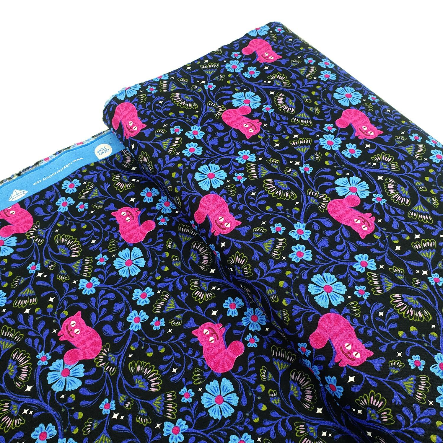 hello alice, ruby star society, alice watts, alice in wonderland, cheshire cat, mad hatter, alice fabric,