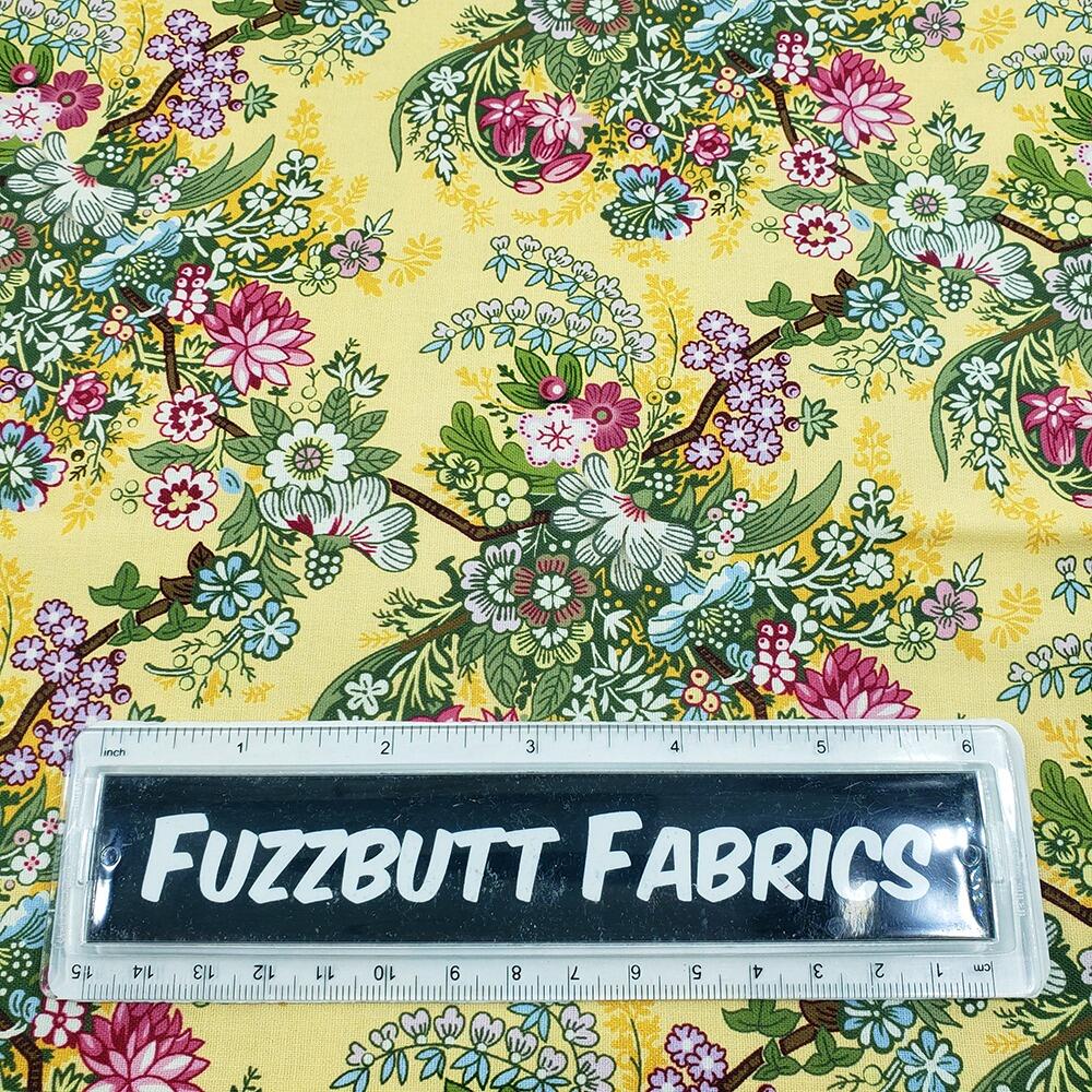 Pressed for time fabric, V&A museum fabric, craft cotton company, V&A fabric fat quarters, vintage floral fabrics