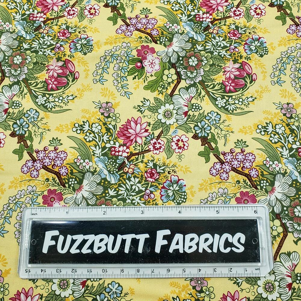 Pressed for time fabric, V&A museum fabric, craft cotton company, V&A fabric, vintage floral fabrics