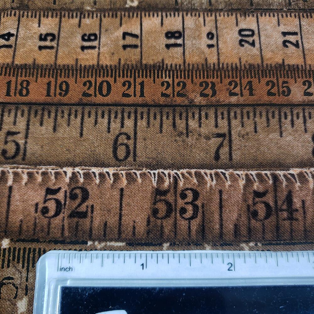 vintage tape measures, dapper, Tim Holtz fat quarter, palette, junk journal fabric, slow stitch, vintage style, eclectic elements, monochrome, abandoned, PWTH060