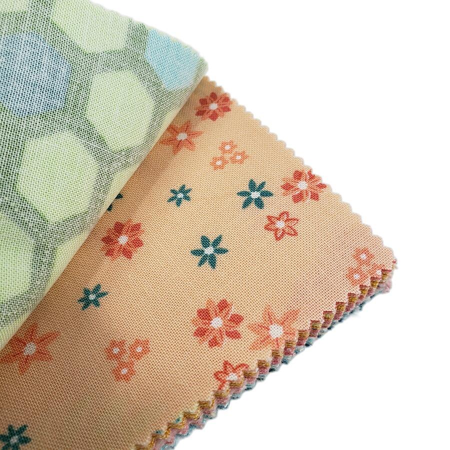moda charm pack, honeyed horizon, Keri Anguiano, modern charm pack, hexies, florals, bright colours, summer fabric, cotton squares