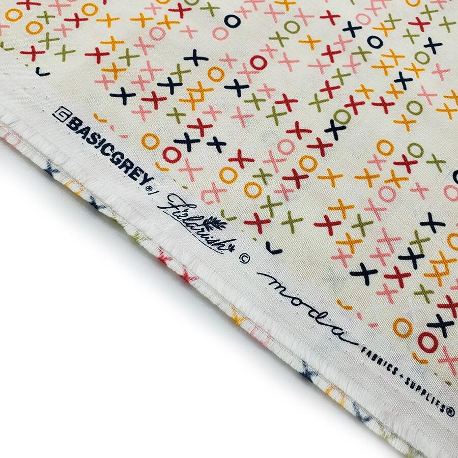 fieldrush, basicgrey, opal, noughts and crosses fabric, moda fieldrush, 100% cotton