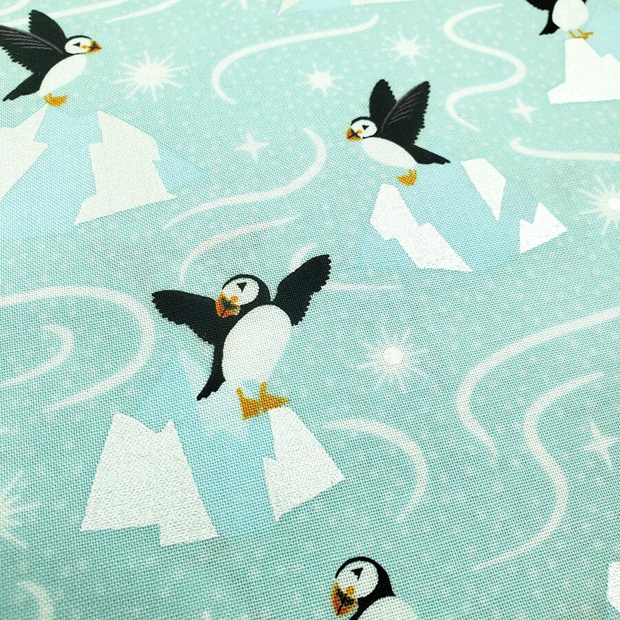 lewis irene, puffins, northern lights, sky dances, polar bears, seals, cotton fabric