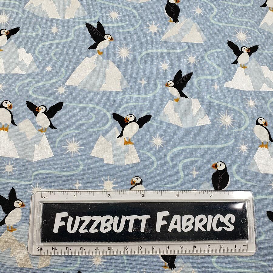 lewis irene, puffins, northern lights, sky dances, polar bears, seals, cotton fabric