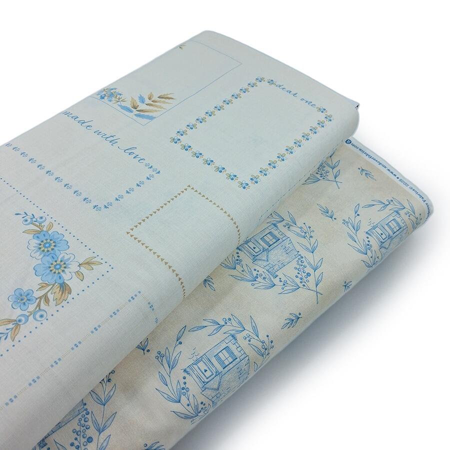 Edyta Sitar, special delivery, fabric quilt labels, slow stitch fussy cutting, junk journal fabric, vintage houses