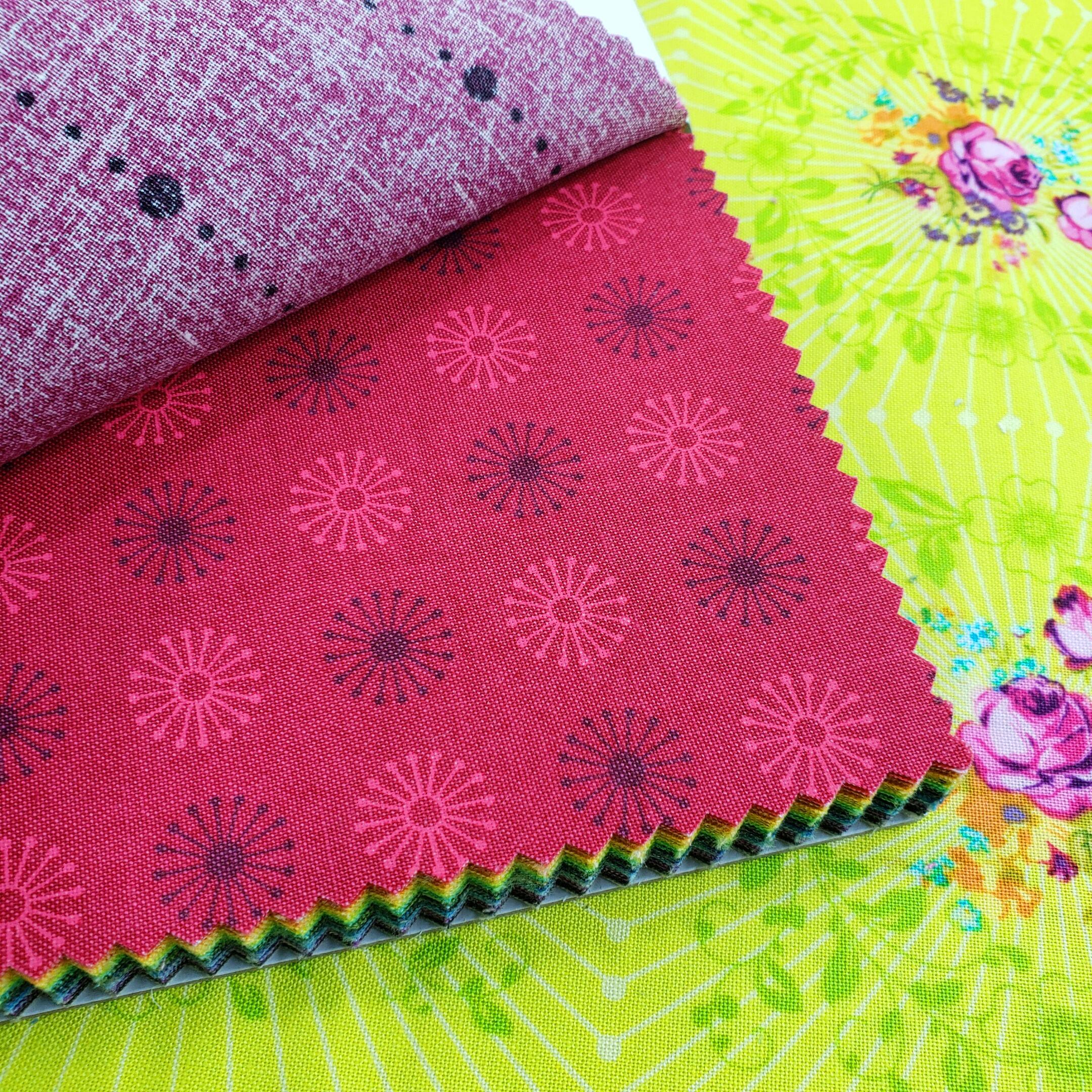 giucy giuce,40, vivd colours,modern quilting, bright, colourful, squares for patchwork, cotton, easy quilting, precut squares,charm pack