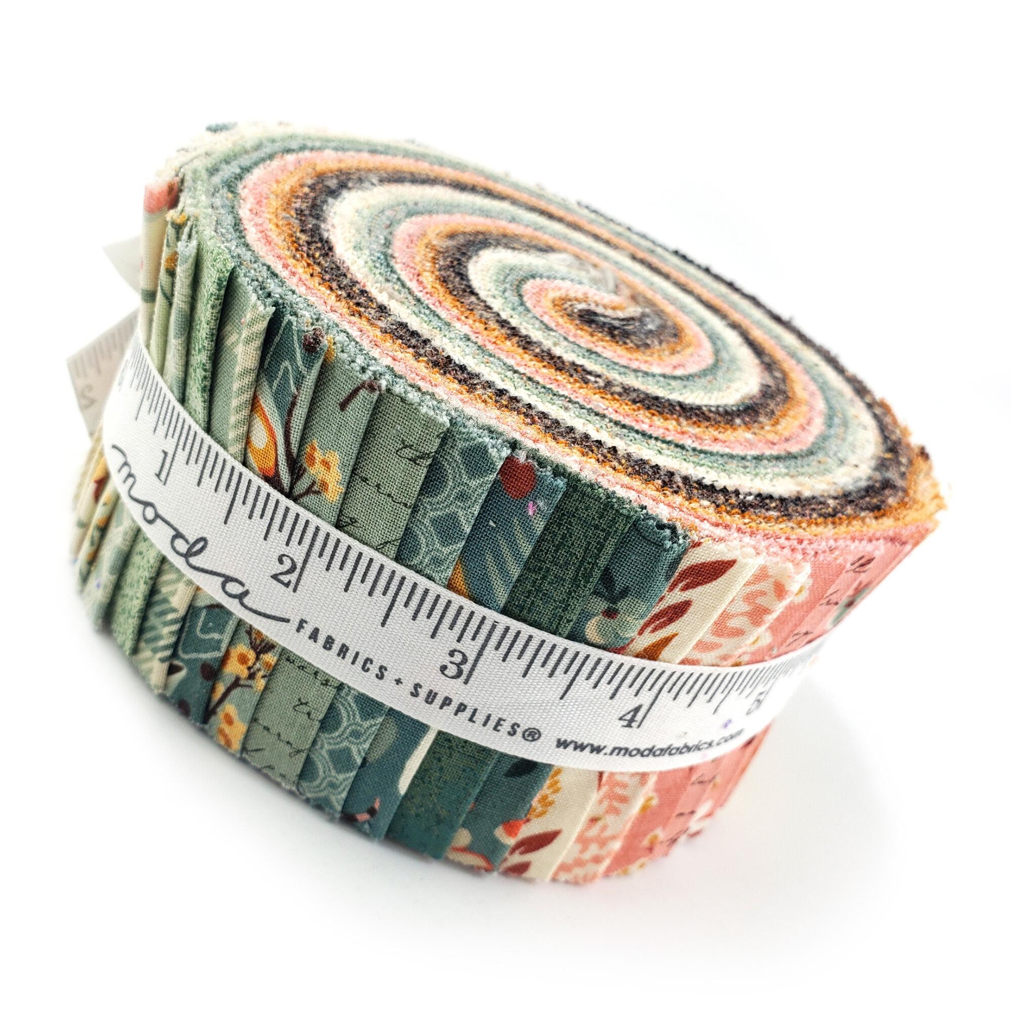 Moda, acorn hollow, basicgrey, autumnal fabric, autumn jelly roll, woodland animals, 2.5 inch strips, patchwork strips