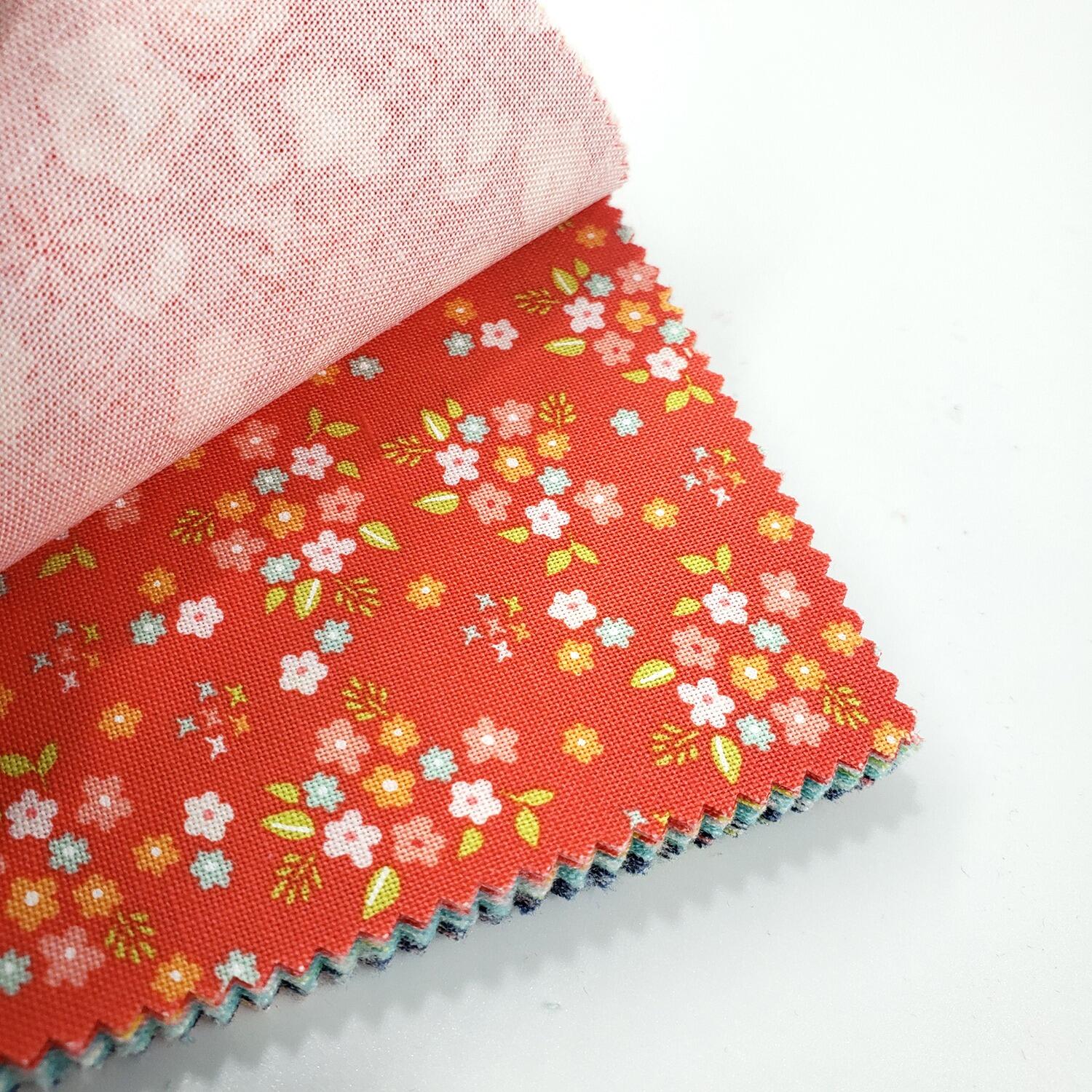 Moda, delightfully yours, sherri & chelsi,charm pack, floral, bright, modern florals, colourful patchwork squares