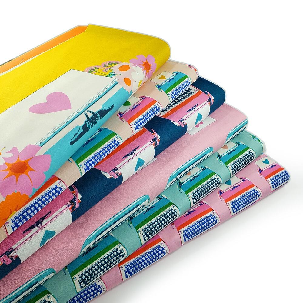 Ruby Star Society typewriters fabric, best day ever