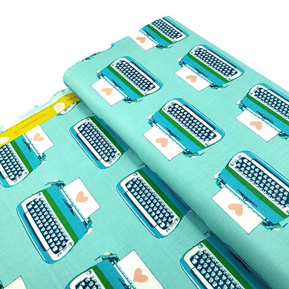 Ruby Star Society typewriters fabric, best day ever