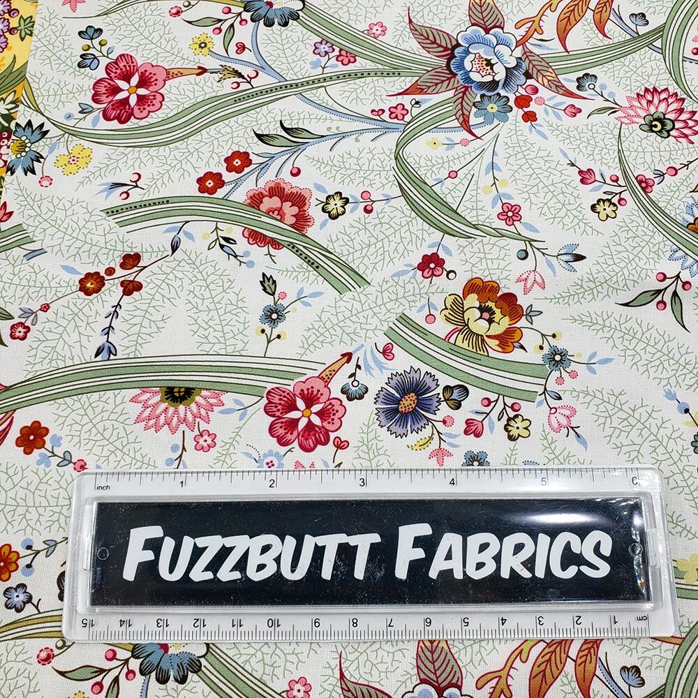 Pressed for time fabric, V&A museum fabric, craft cotton company, V&A fabric fat quarters, vintage floral fabrics