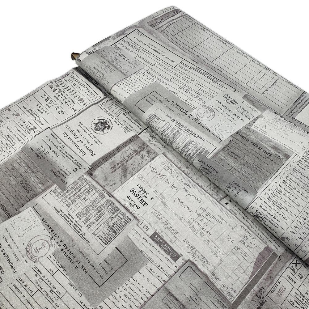 documentation,passports, Tim Holtz fat quarter, palette, junk journal fabric, slow stitch, vintage style, eclectic elements, monochrome, abandoned, PWTH002