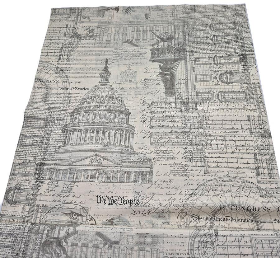 patriotic fabric, americana, the constitution, we the people, 3 sisters, American junk journal fabric, 100% cotton