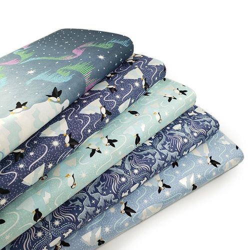 lewis irene, puffins, northern lights, sky dances, polar bears, seals, cotton fabric