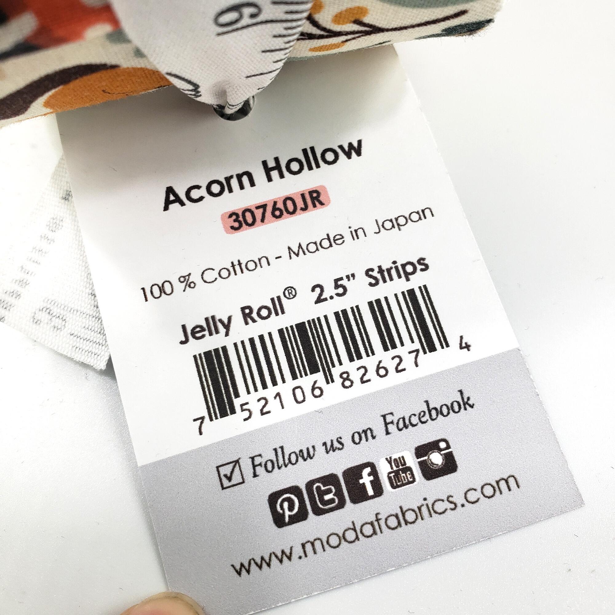Moda, acorn hollow, basicgrey, autumnal fabric, autumn jelly roll, woodland animals, 2.5 inch strips, patchwork strips