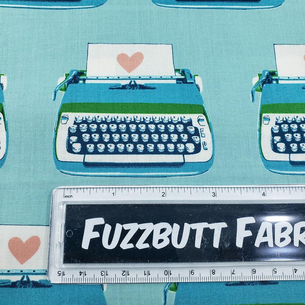 Ruby Star Society typewriters fabric, best day ever