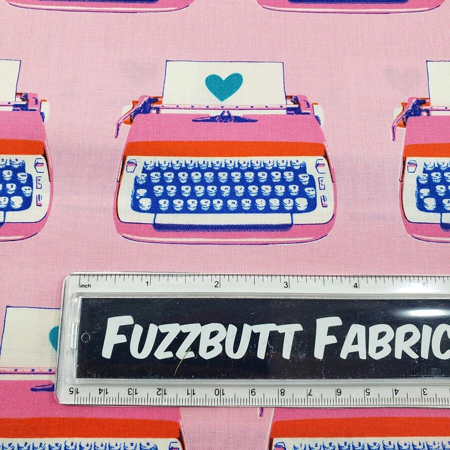 Ruby Star Society typewriters fabric, best day ever