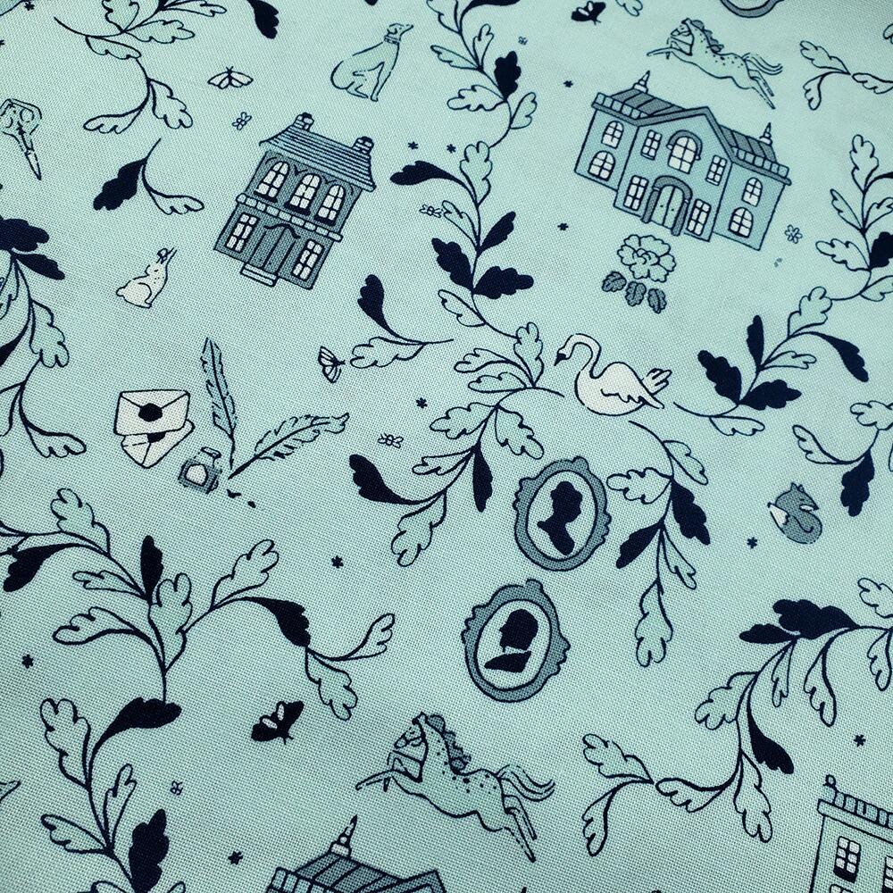 Riley Blake Jane Austen Pemberley fabric,Pemberley design quilting cotton,Jane Austen themed fabric,classic literature fabric Riley Blake,Regency era quilting fabric,premium cotton fabric Pemberley prints,Jane Austen fan fabric,quilting fabric for literary projects