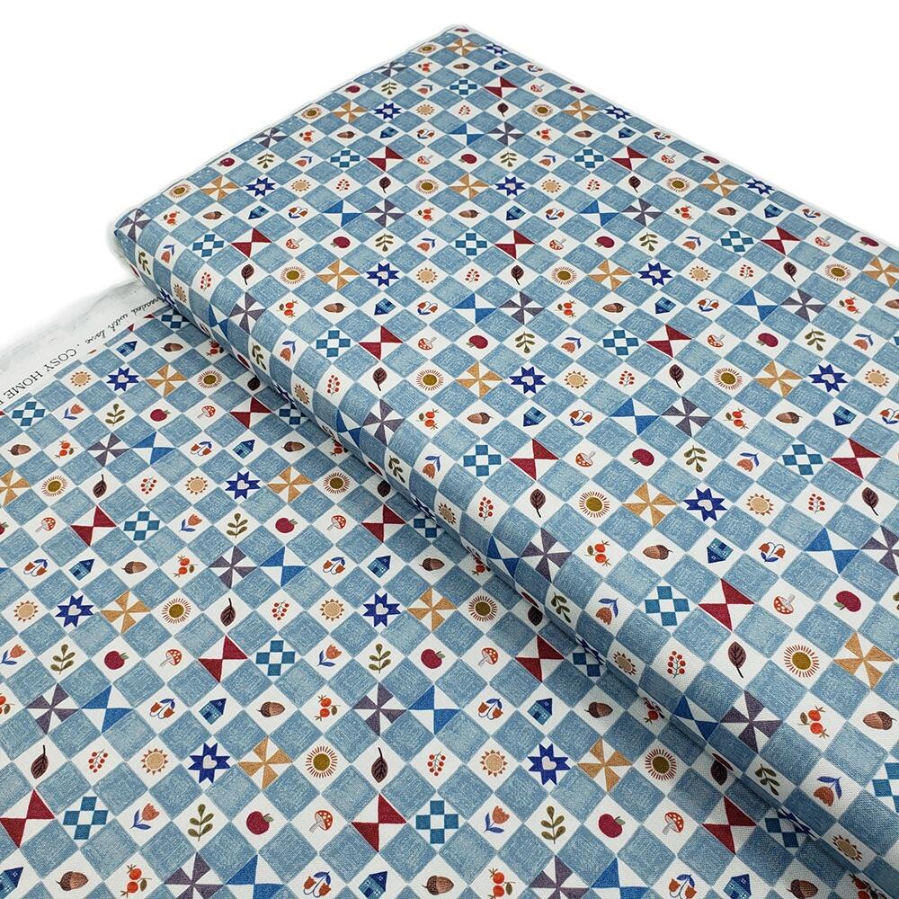 lewis & irene, cottagecore fabric, cosy home, patchwork cheater, whimsy cottage fabric, patchwork panels, easy quilt panel