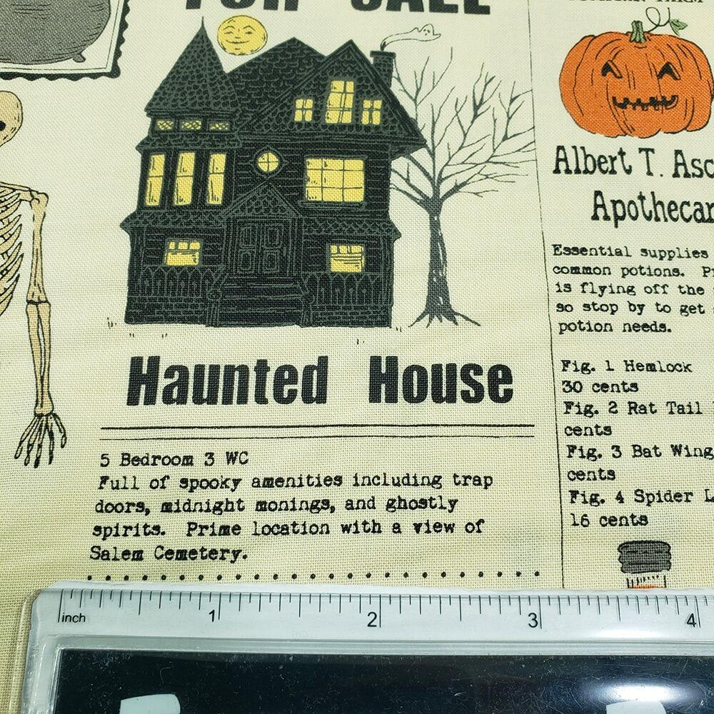 vintage halloween, spooky junk journal fabric, home sweet haunt, Stacy Iest Hsu