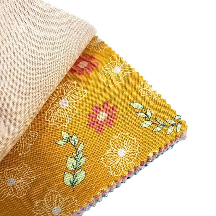 moda charm pack, honeyed horizon, Keri Anguiano, modern charm pack, hexies, florals, bright colours, summer fabric, cotton squares