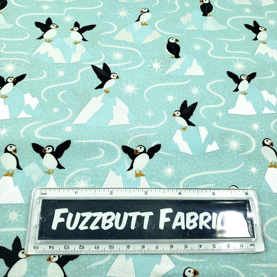 lewis irene, puffins, northern lights, sky dances, polar bears, seals, cotton fabric