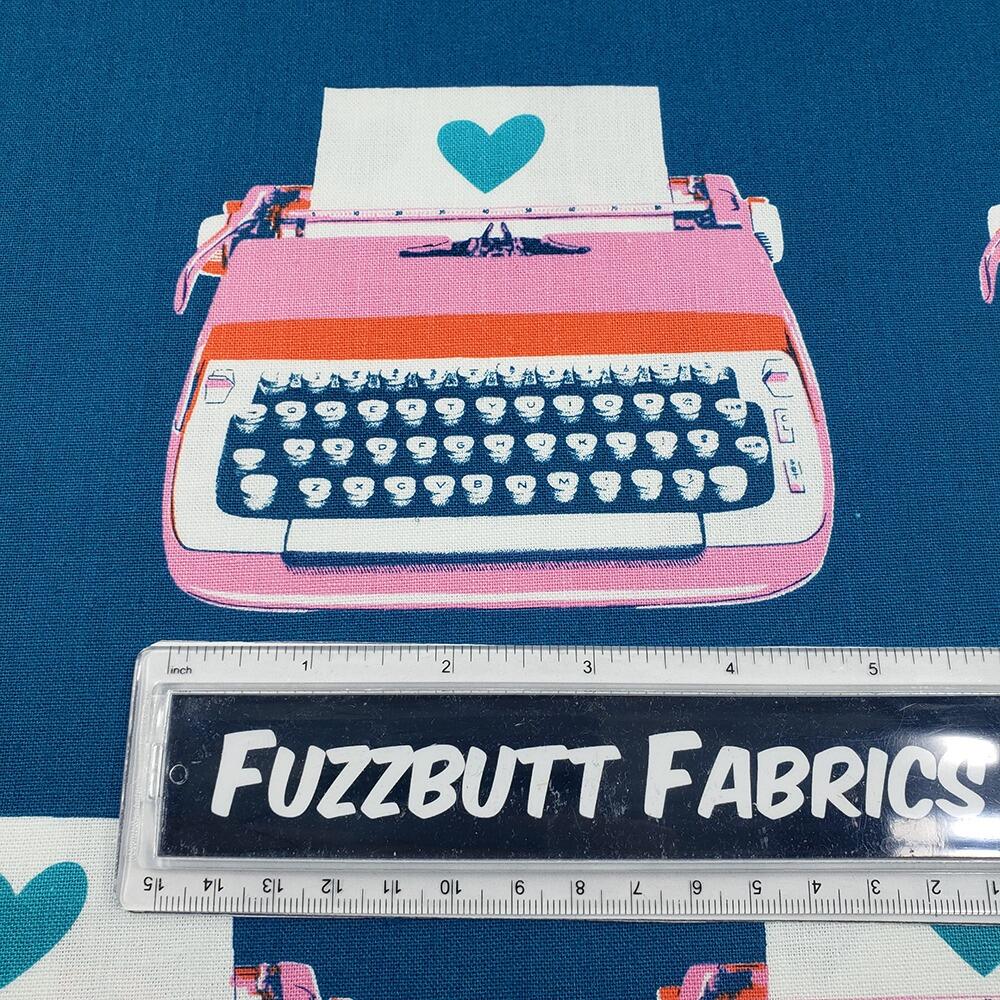 Ruby Star Society typewriters fabric, best day ever