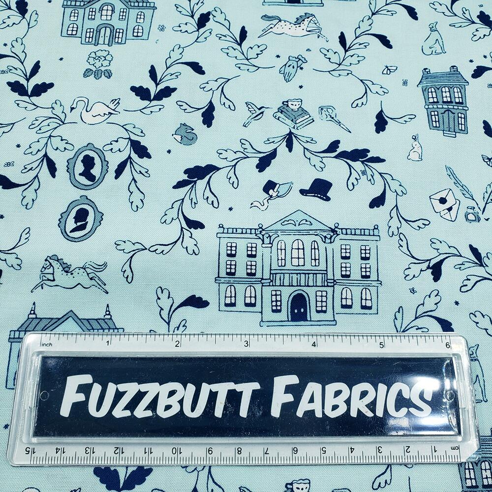 Riley Blake Jane Austen Pemberley fabric,Pemberley design quilting cotton,Jane Austen themed fabric,classic literature fabric Riley Blake,Regency era quilting fabric,premium cotton fabric Pemberley prints,Jane Austen fan fabric,quilting fabric for literary projects