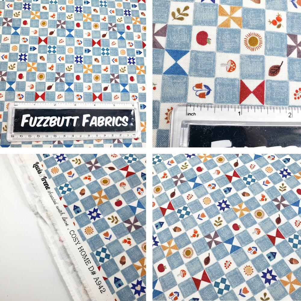 lewis & irene, cottagecore fabric, cosy home, patchwork cheater, whimsy cottage fabric, patchwork panels, easy quilt panel