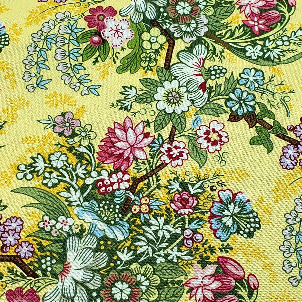 Pressed for time fabric, V&A museum fabric, craft cotton company, V&A fabric, vintage floral fabrics
